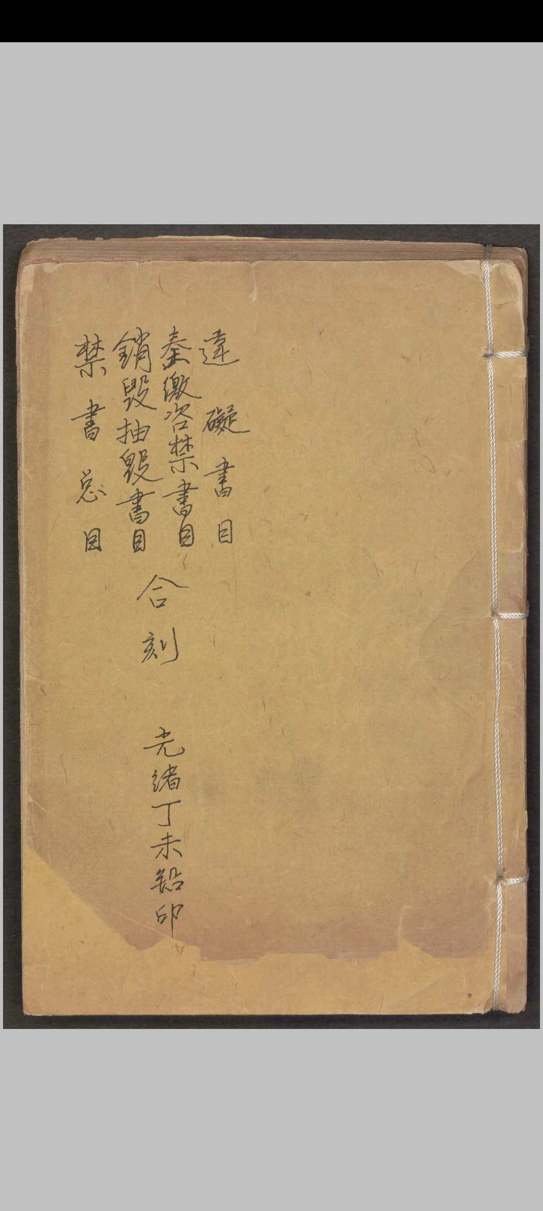 英廉 销毁抽毁书目、禁书总目、违碍书目、奏缴咨禁书目合刻 , 1907