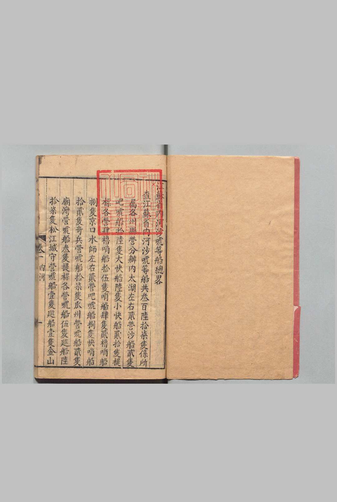 江苏省战船则例 内河10卷 外海34卷 刊本 ,清