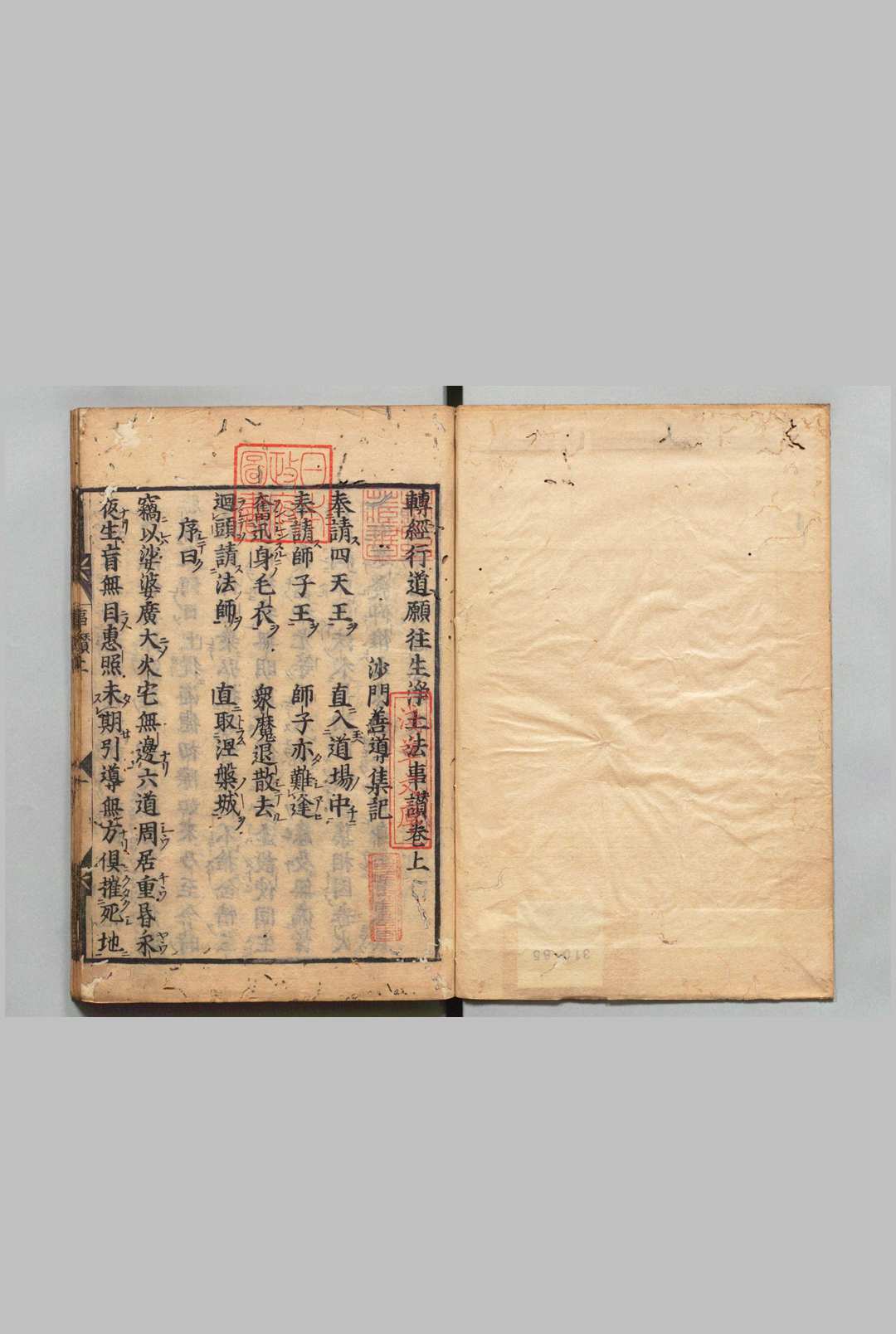 转经行道愿往生净土法事赞 释善导（唐）刊本 ,江户