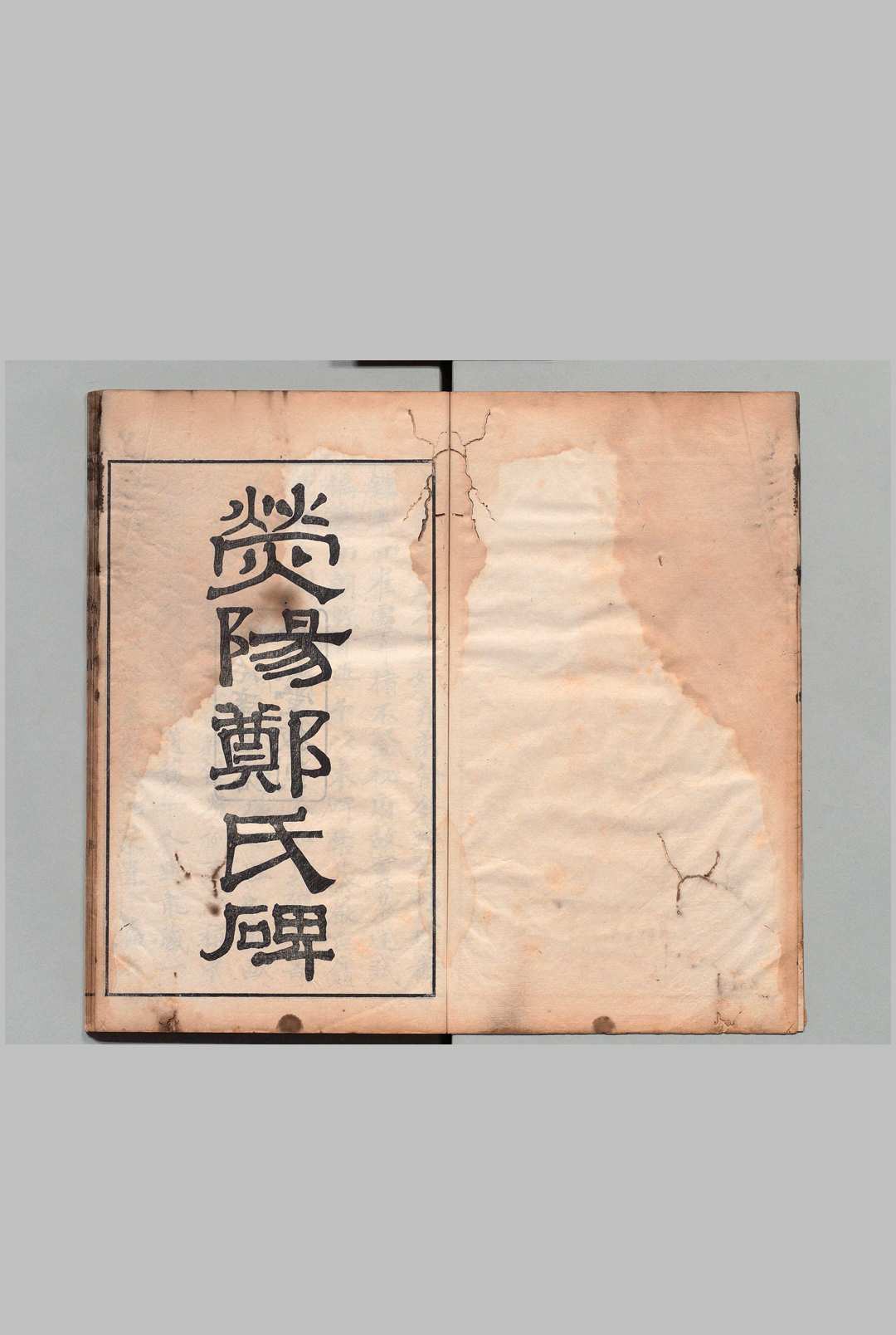 荧阳郑氏碑 10卷 校订者 日下部东作