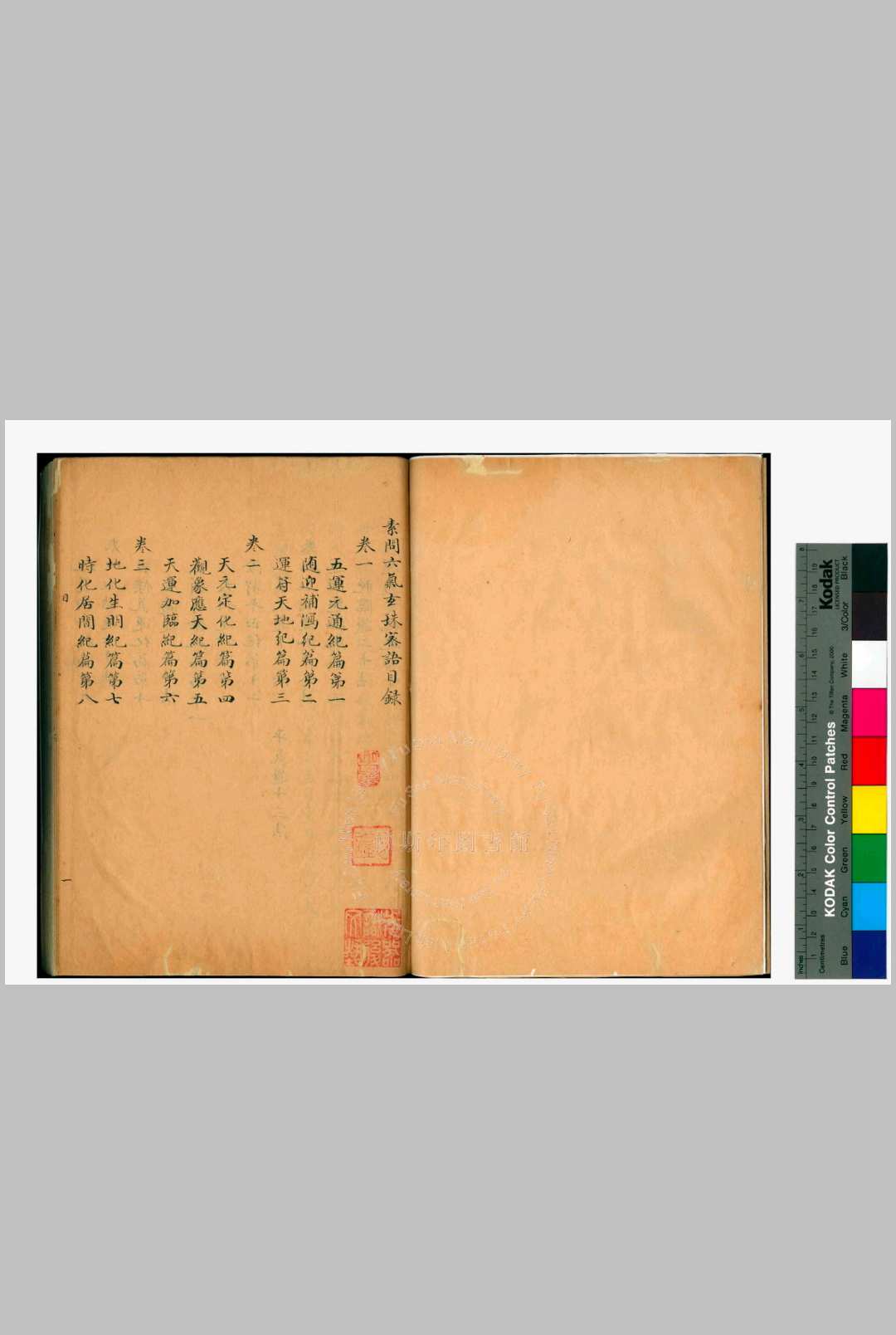 傅斯年图书馆-素问六气玄珠密语五卷-万历张希尧抄本-五卷