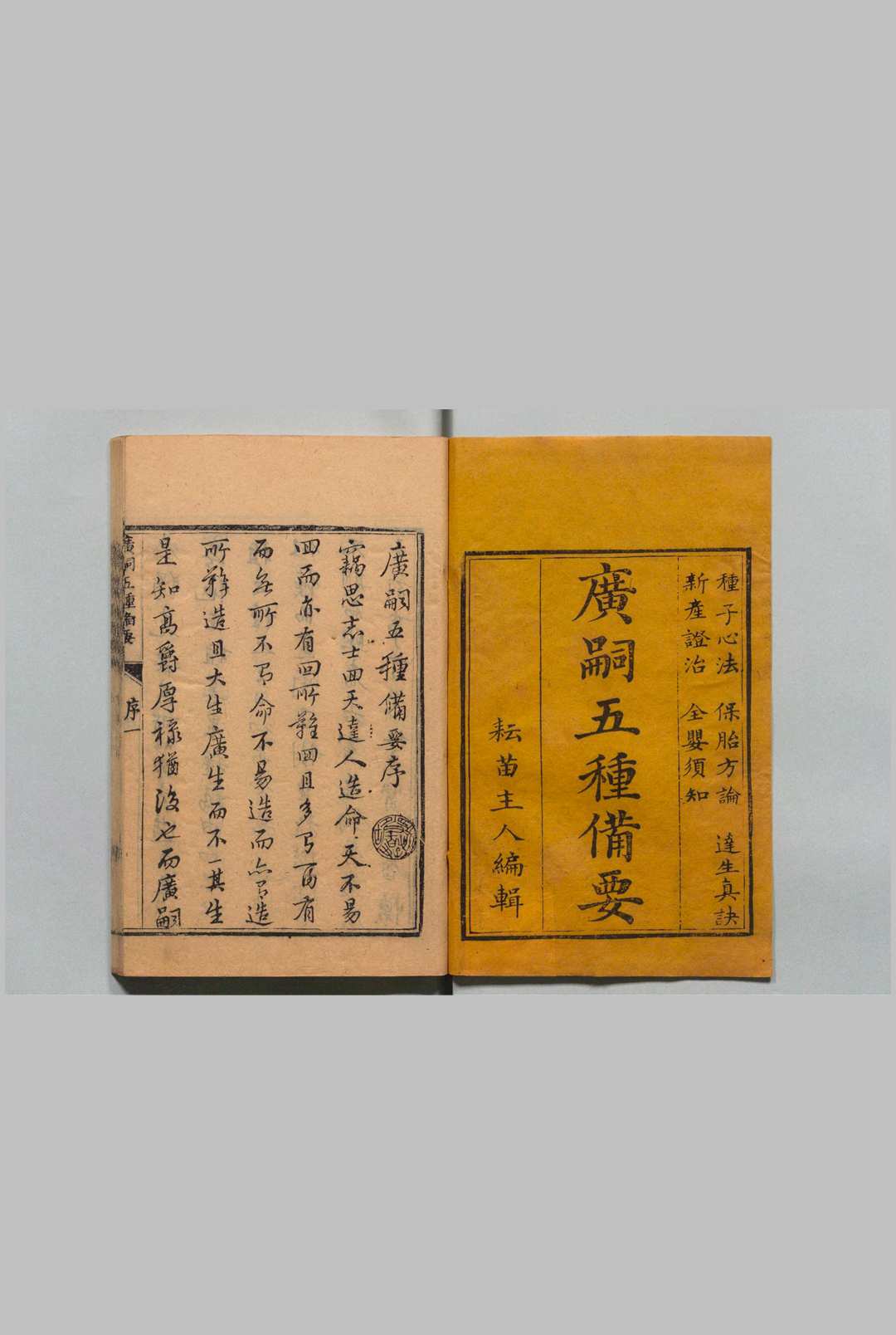 广嗣五种备要 王实颖 清道光元年