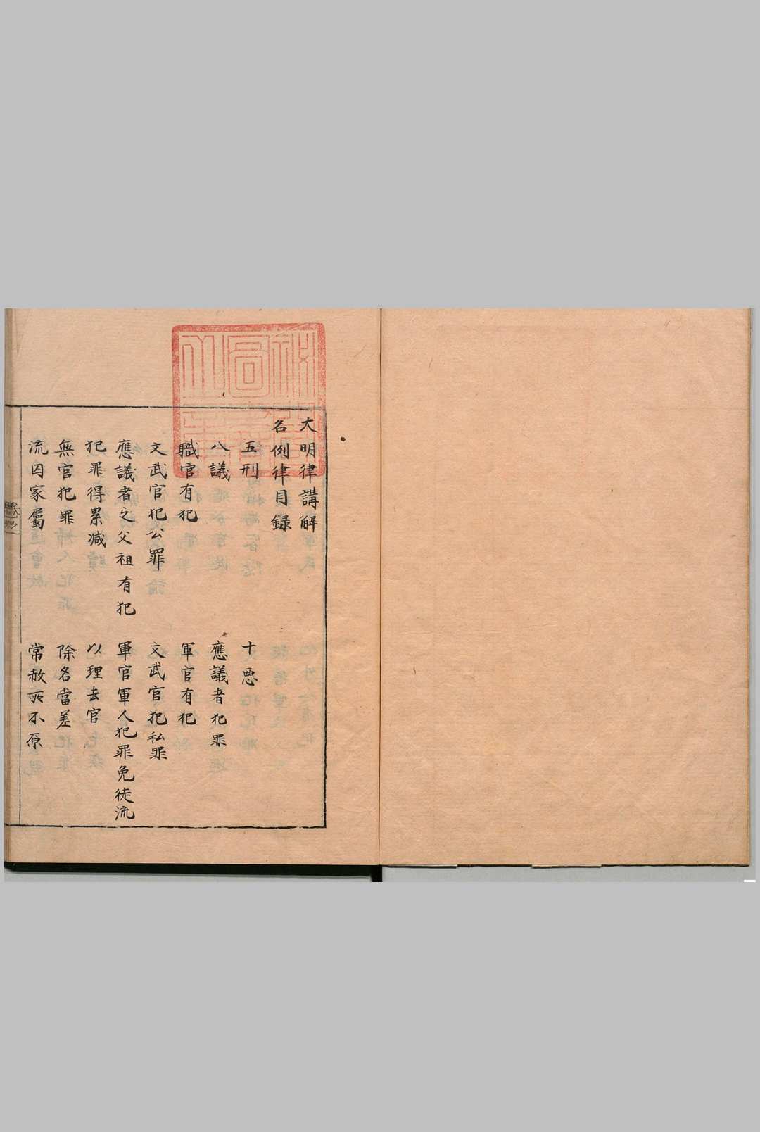 大明律讲解 存１卷（名例律） 写本 ,江户