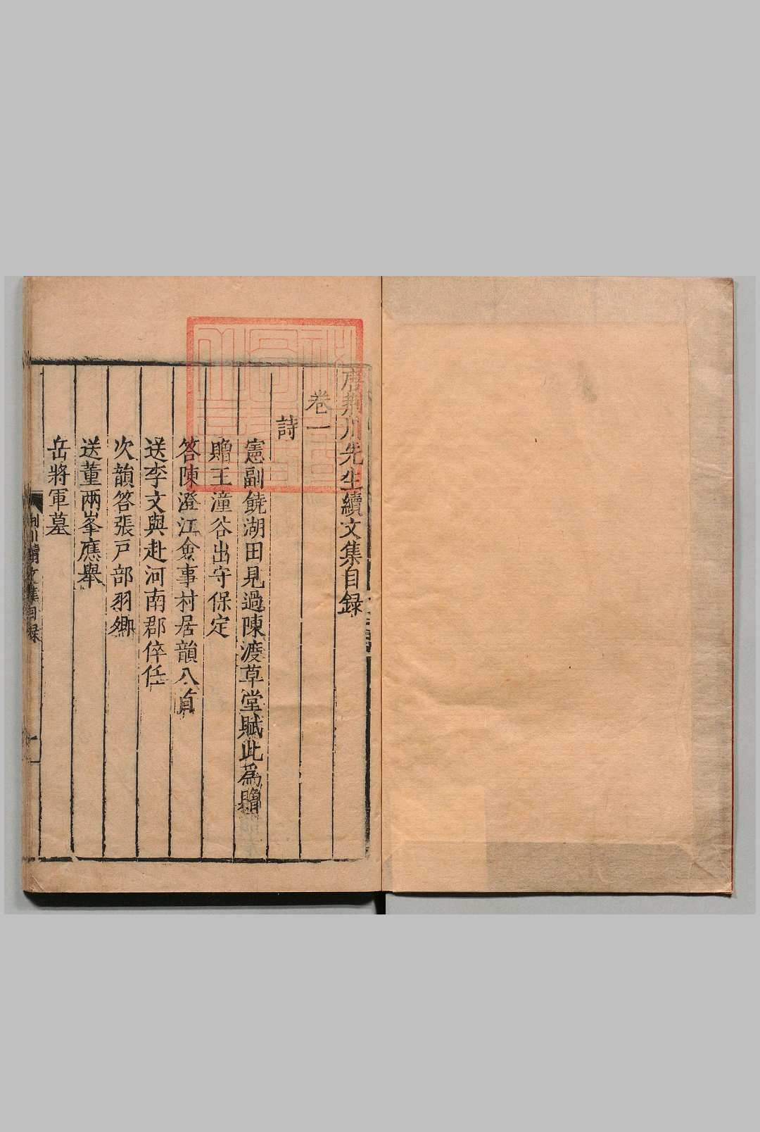 唐荆川先生续文集 ６卷 唐顺之 明刊本