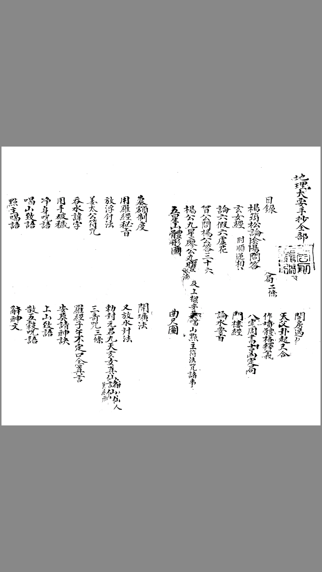 秘藏地理大要手抄全部