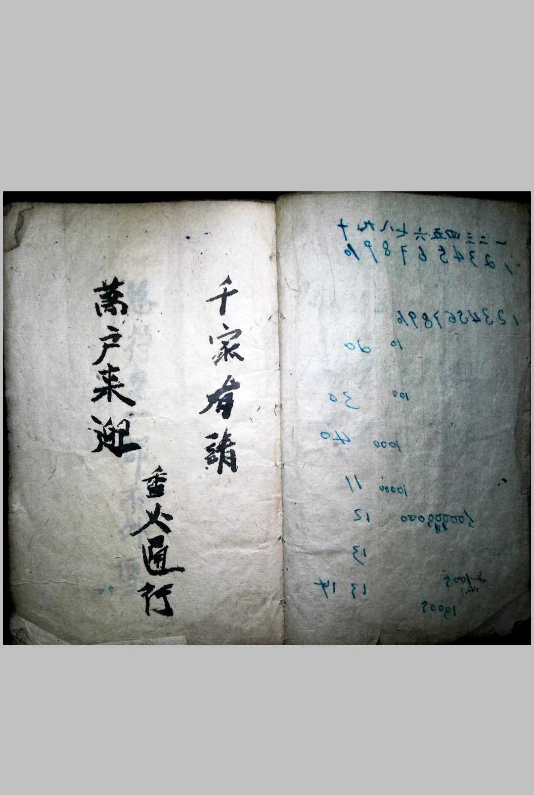 千家有请万户来迎香火通行总符书一部   大清同治二年