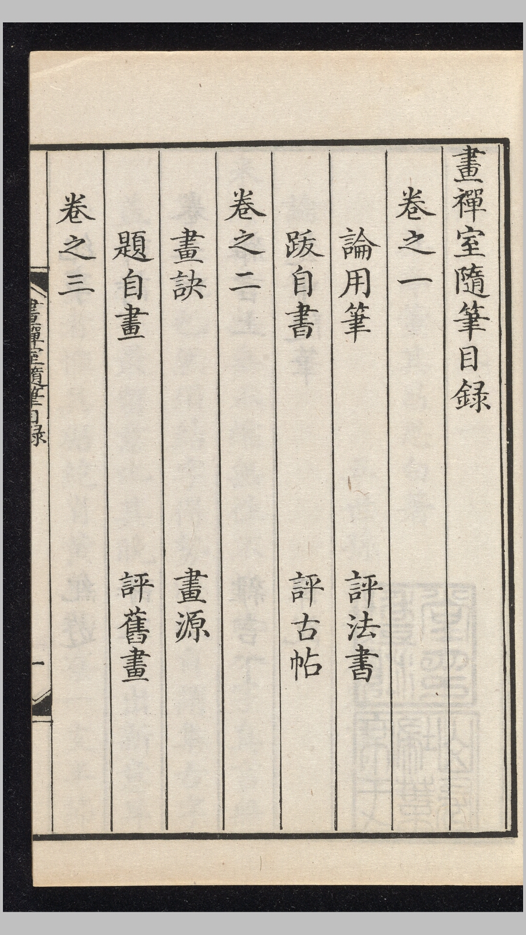 画禅室随笔4卷.明.董其昌撰.清宣统3年扫叶山房石印本