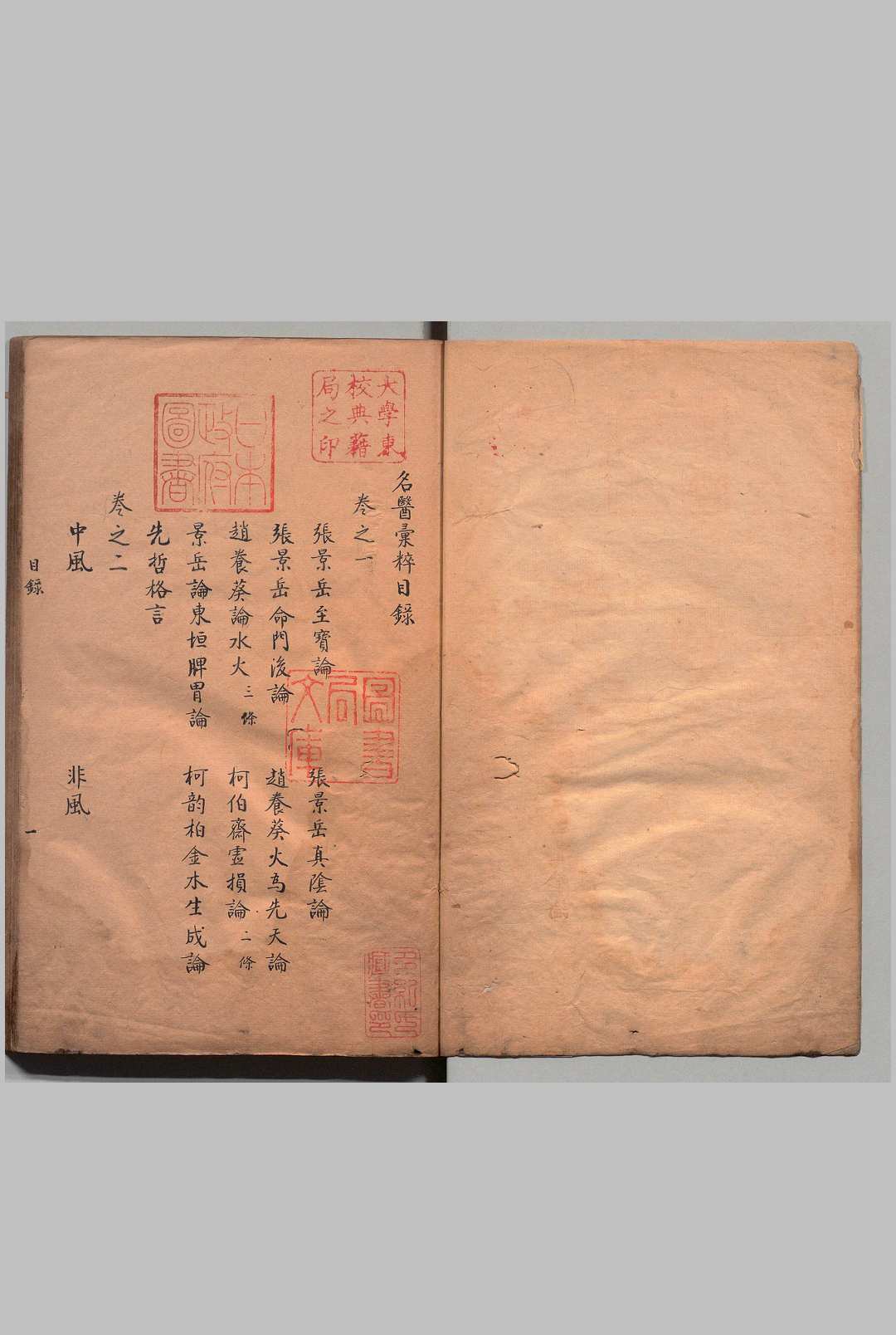 名医汇粹 ８卷 罗美  清写本