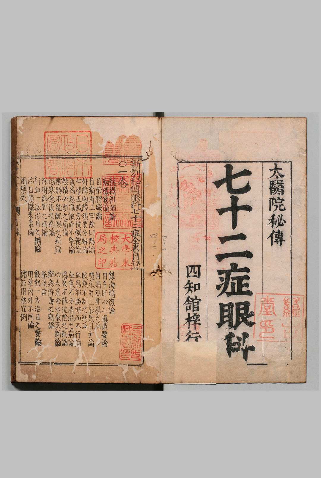 新刻秘传眼科七十二证全书 ６卷 哀学渊 明万历32年 , 杨泰斋