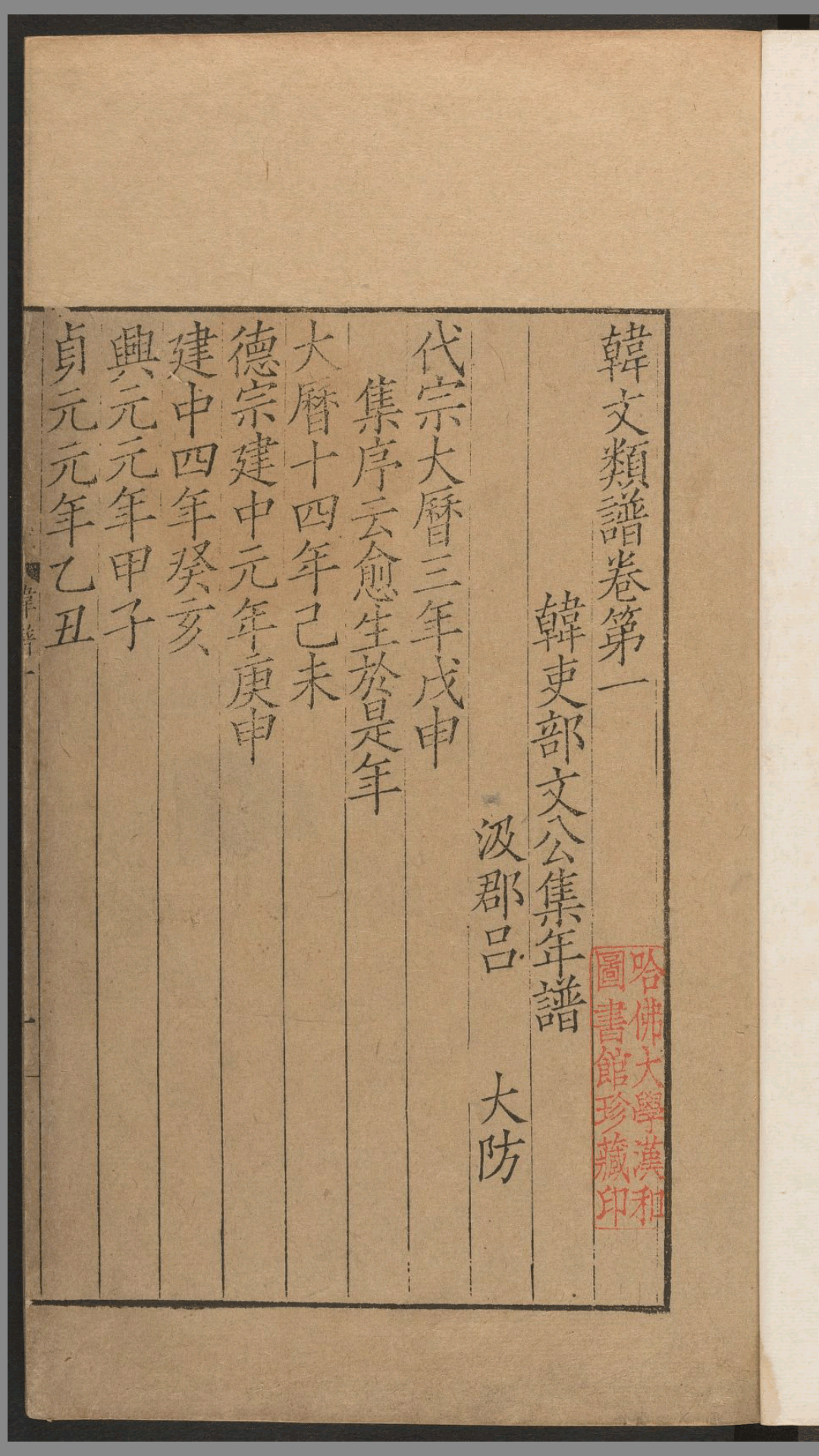 韩柳年谱.八卷.马曰璐辑.马氏小玲珑山舘仿宋本校刊.清雍正己酉年