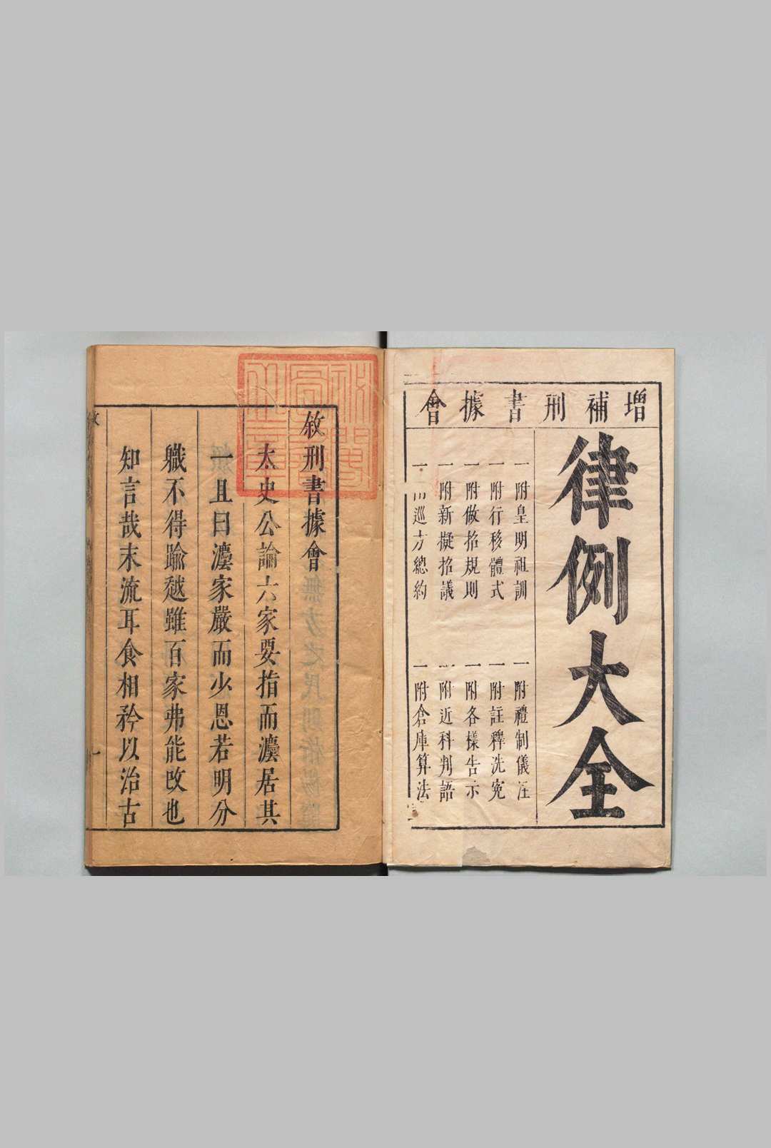 鼎镌大明律例法司增补刑书据会 12卷 首３卷 巡方总约・洪武礼制仪注各１卷 洗冤录１卷 彭应弼 明刊本