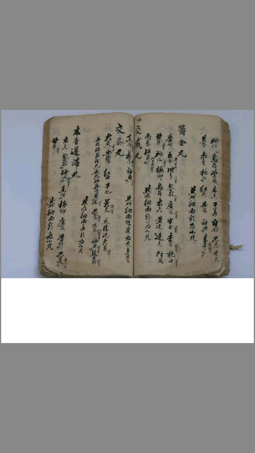 祖传中医药方-手抄本下