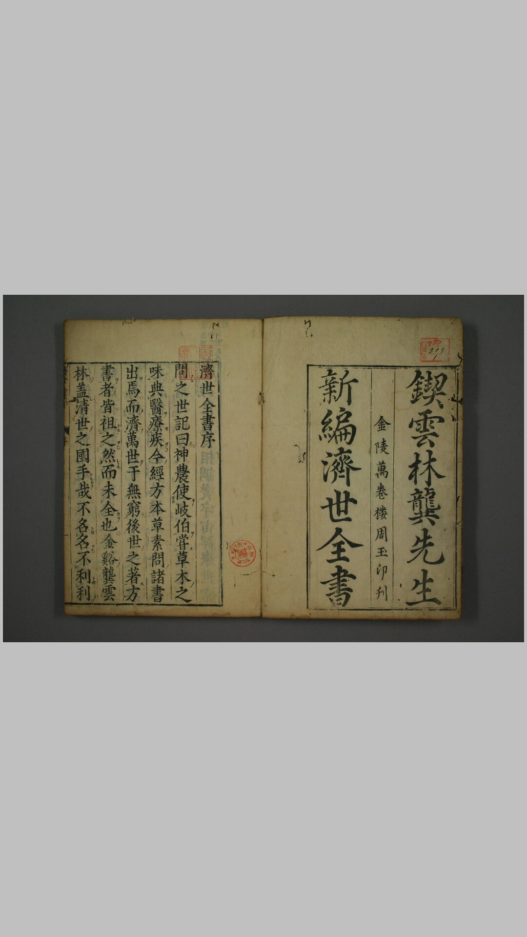 新刊医林状元济世全书