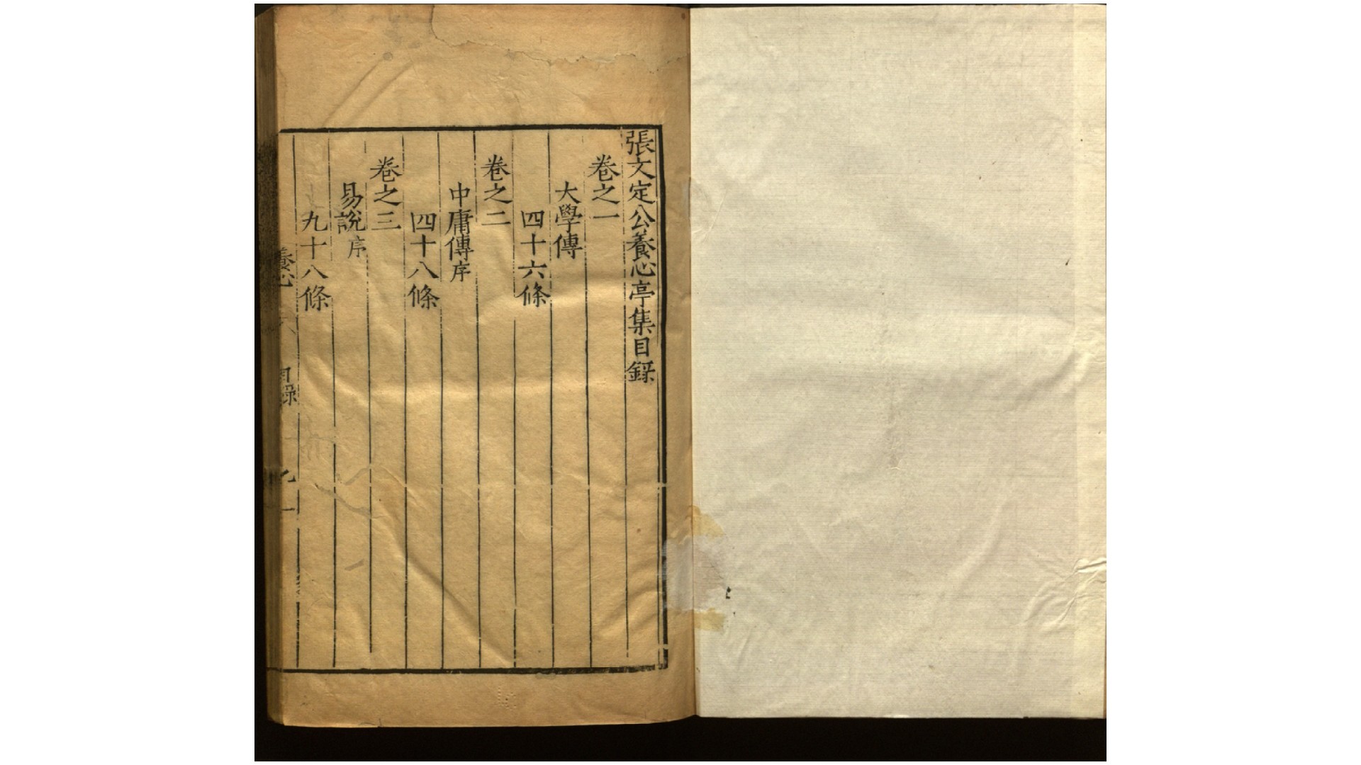 张文定公养心亭集8卷.明.张邦奇撰.明刊本