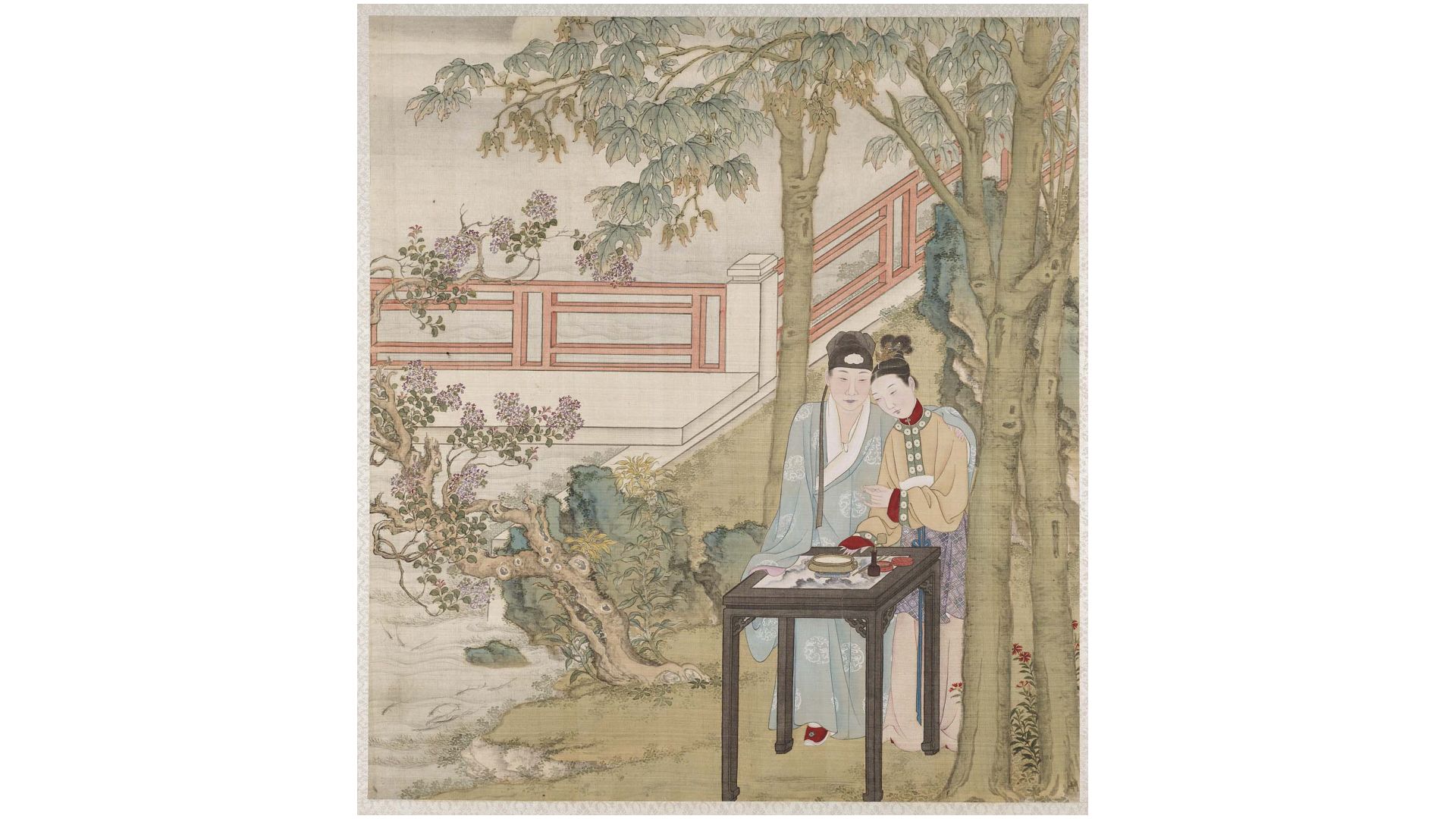 燕寝怡情.12帧.清内府设色库绢本.波士顿美术馆藏