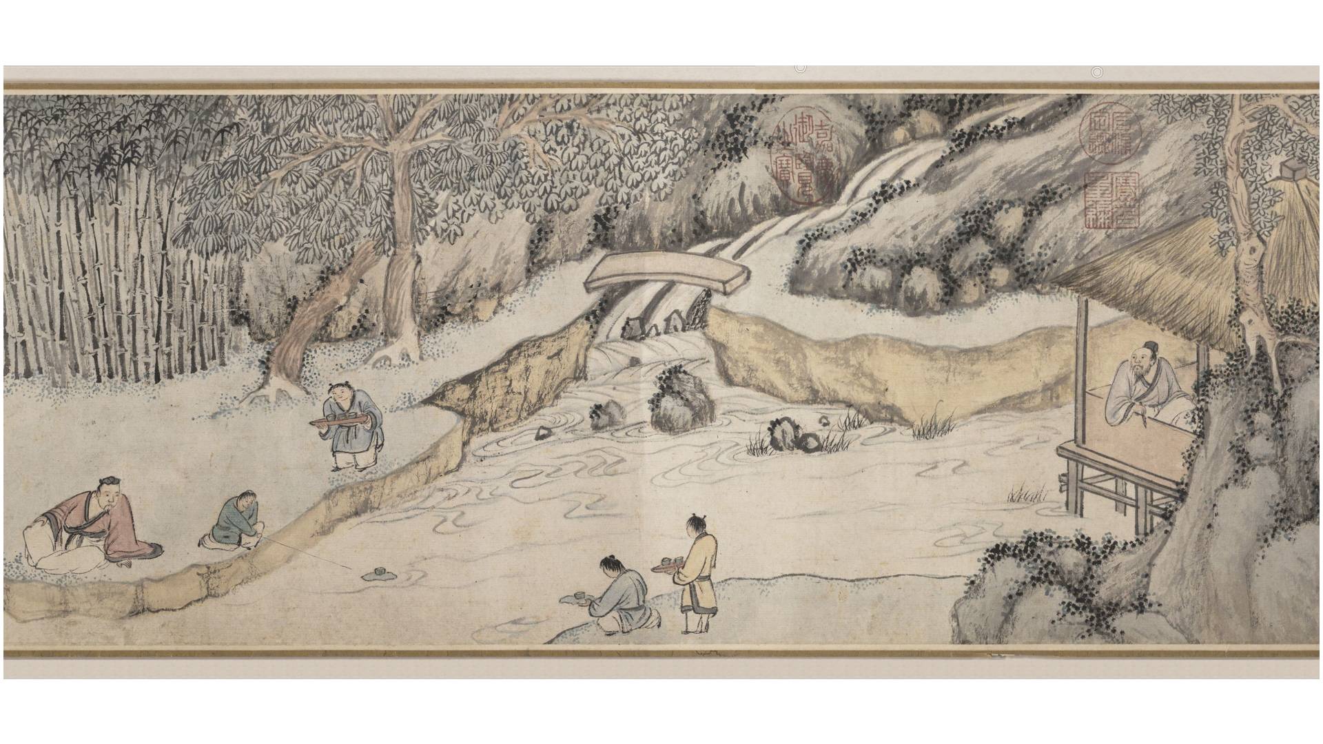 兰亭修禊图.明钱榖绘.高清注释.美国大都会艺术博物馆藏