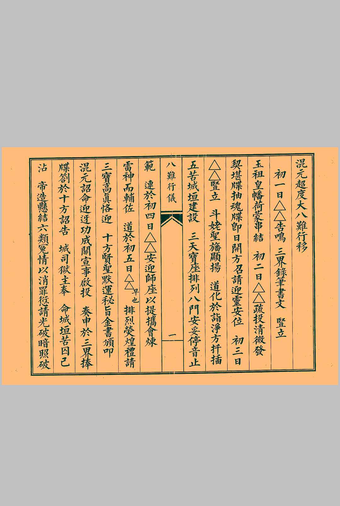 混元超度大八难行仪