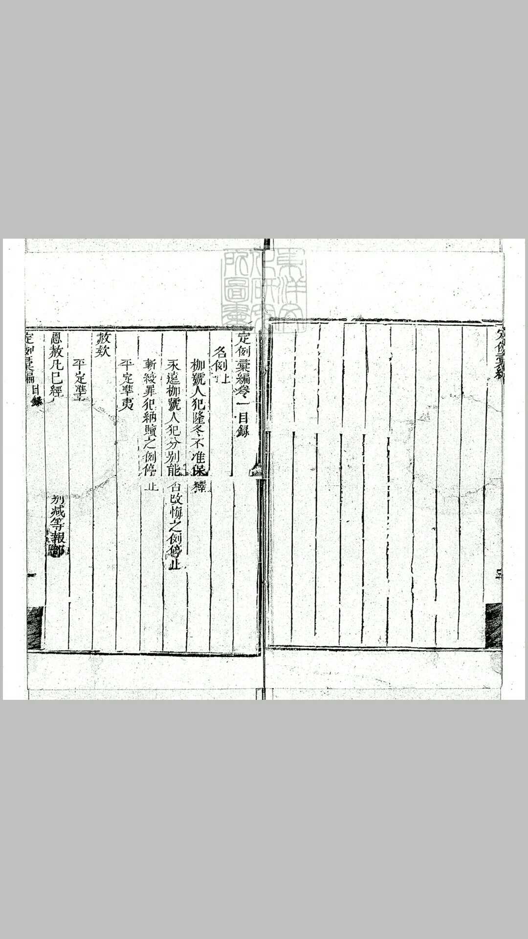 定例汇编一百五十二卷　刊本