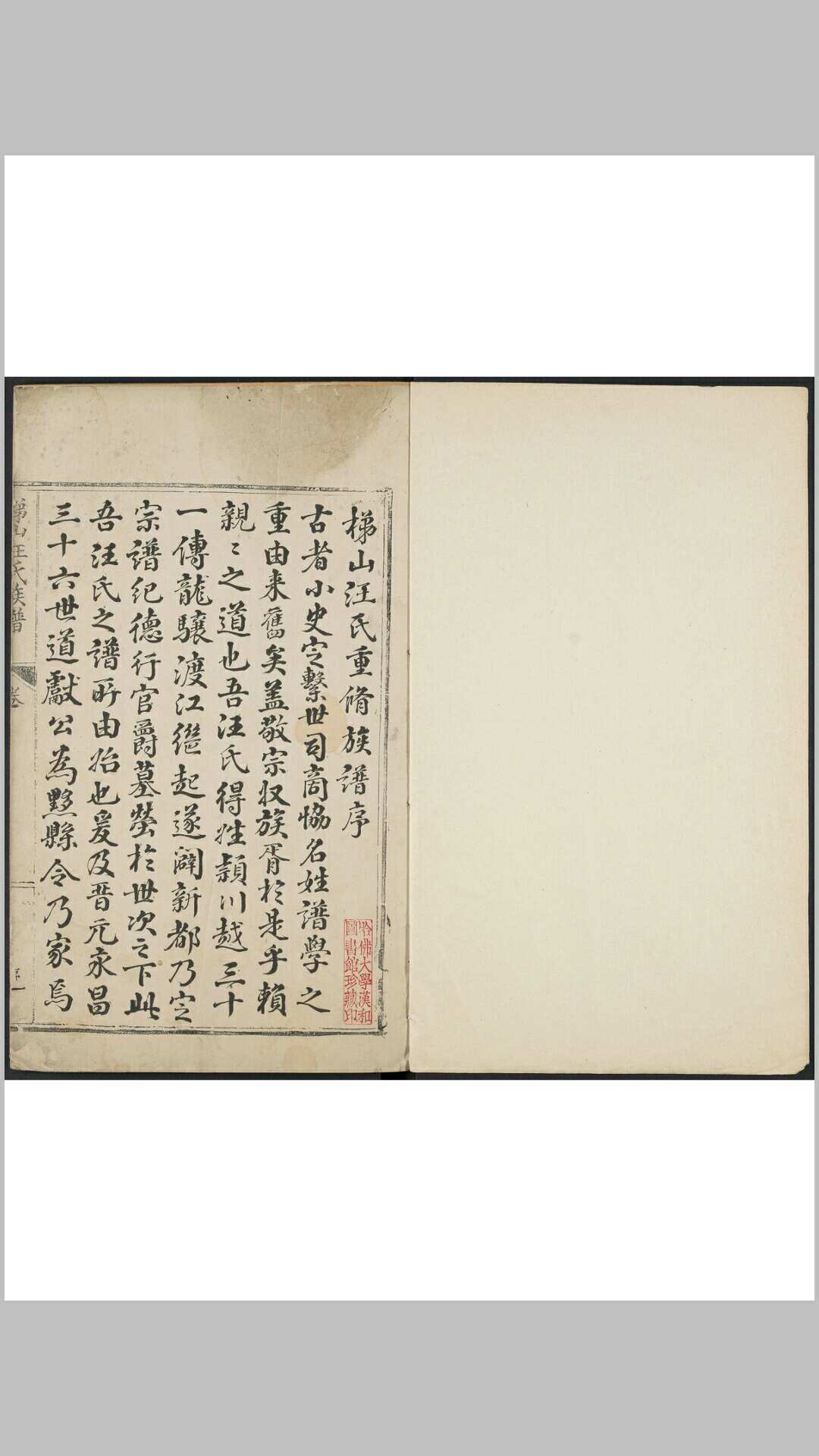 梯山汪氏家谱 十五卷