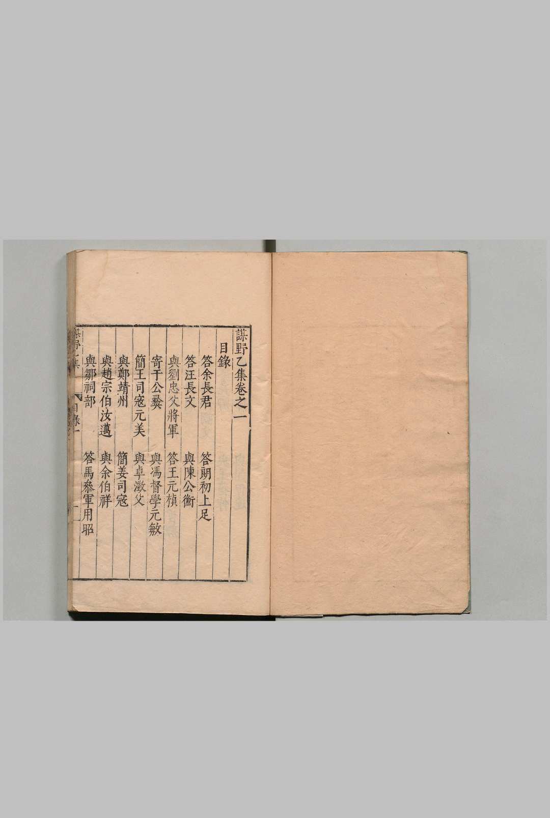 谋野乙集 10卷 王穉登  明刊本