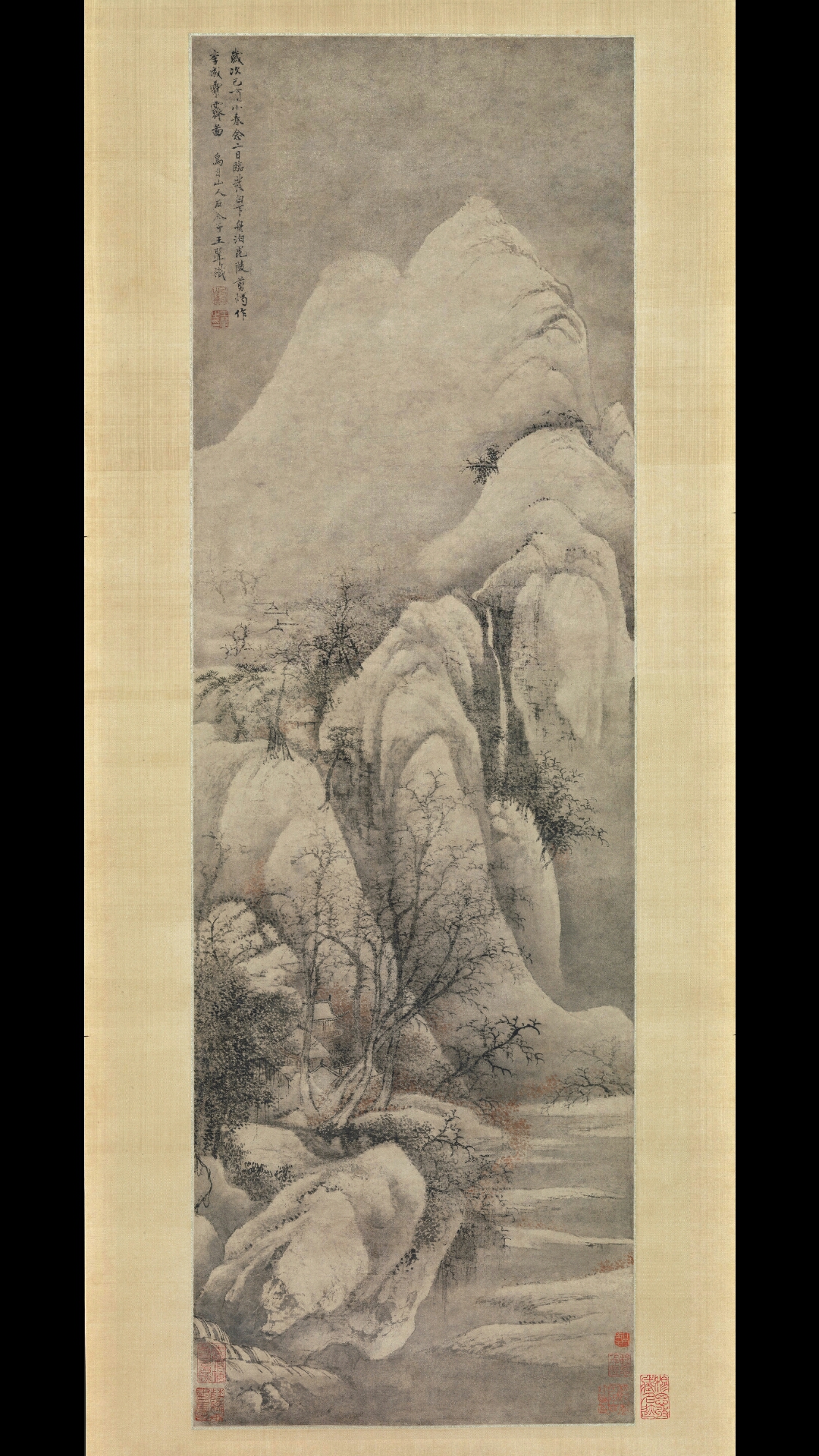 清 王翚 仿李成雪霁图112.7×35.9