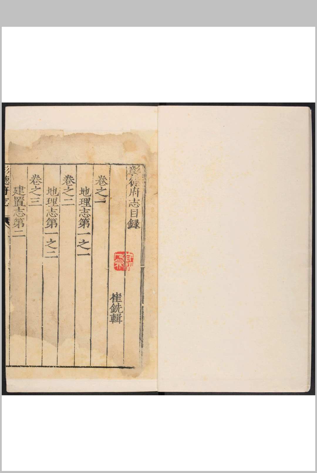 彰德府志  八卷 崔铣纂辑.明嘉靖间