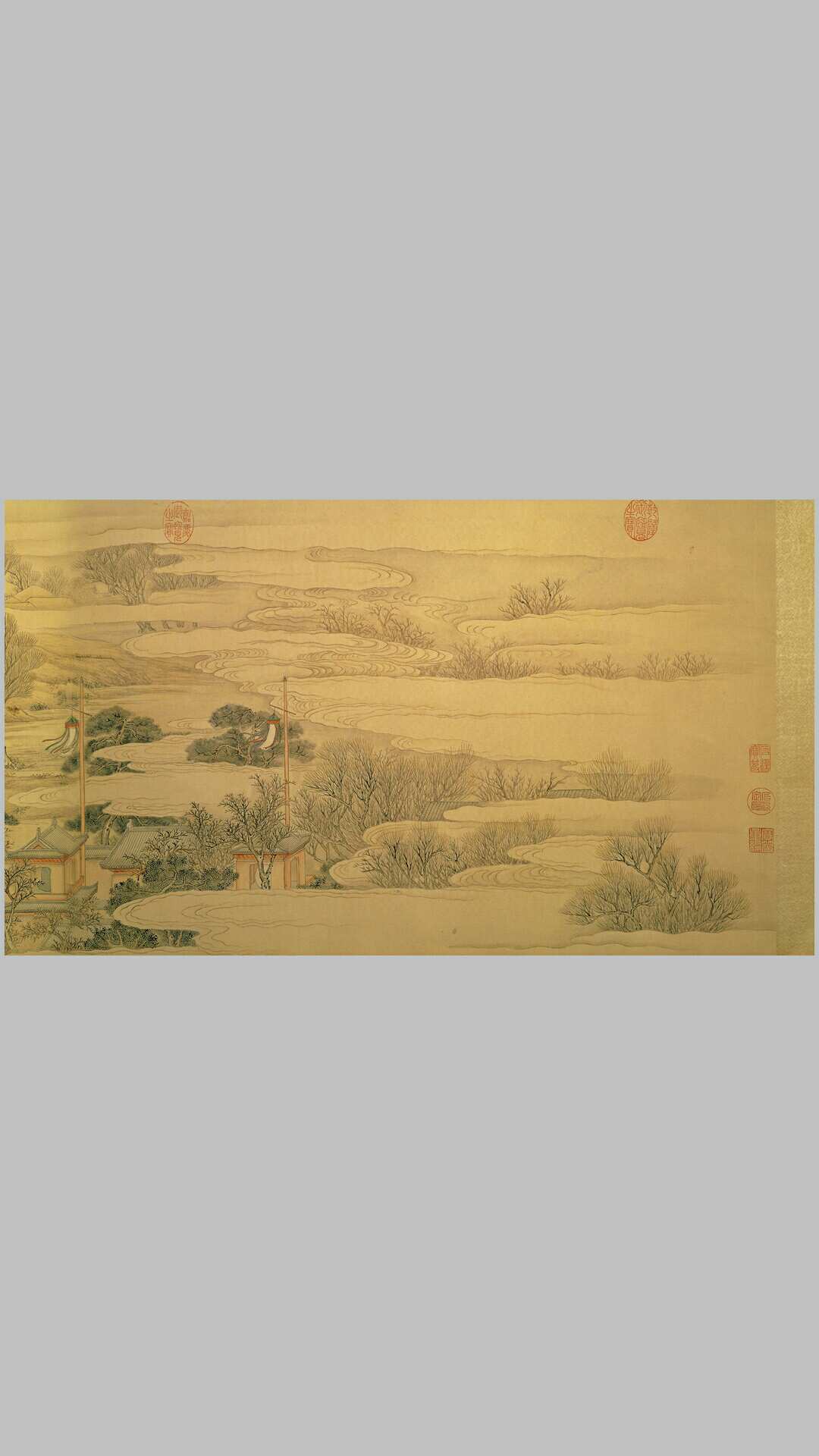 日月合璧五星联珠图.清.徐扬绘.54432X1800像素.纸本