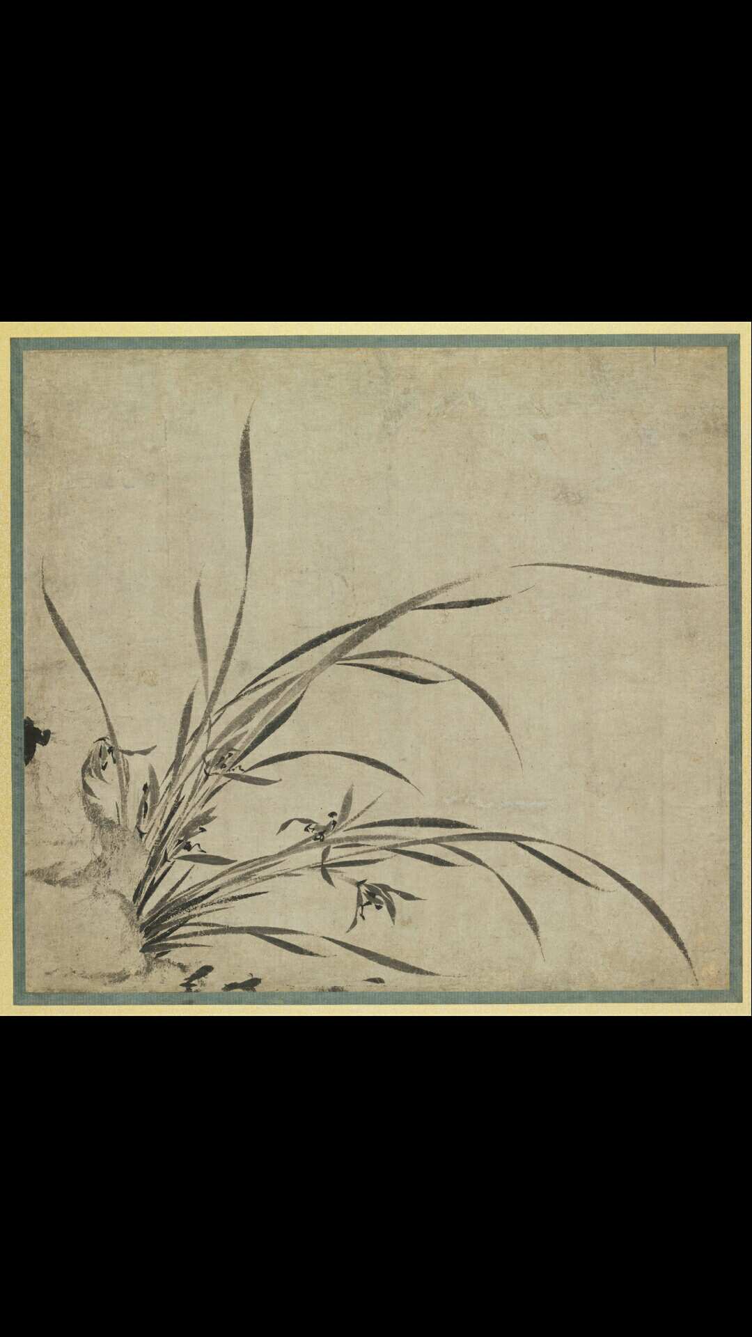 雪窗 兰图 32.9×36