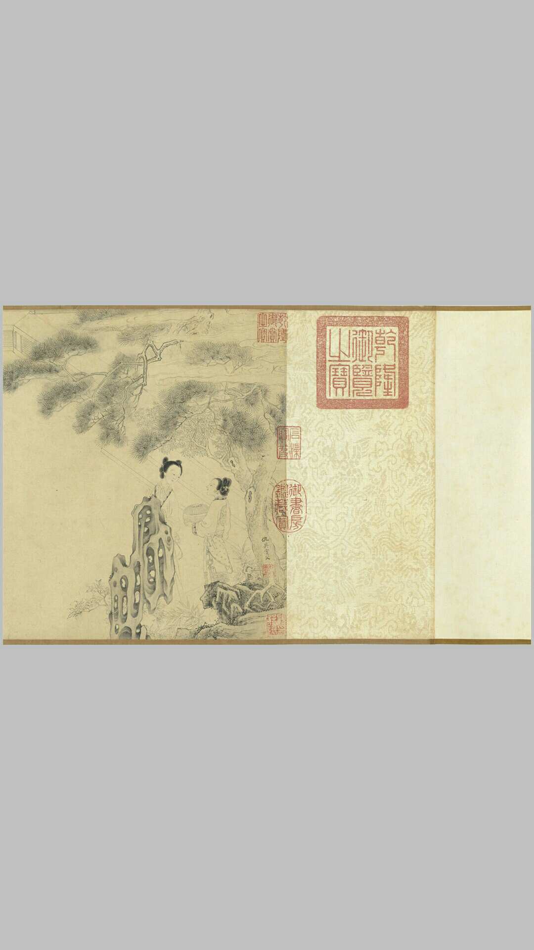 乞巧图.传.明.仇英绘.纸本水墨.台北故宫博物院