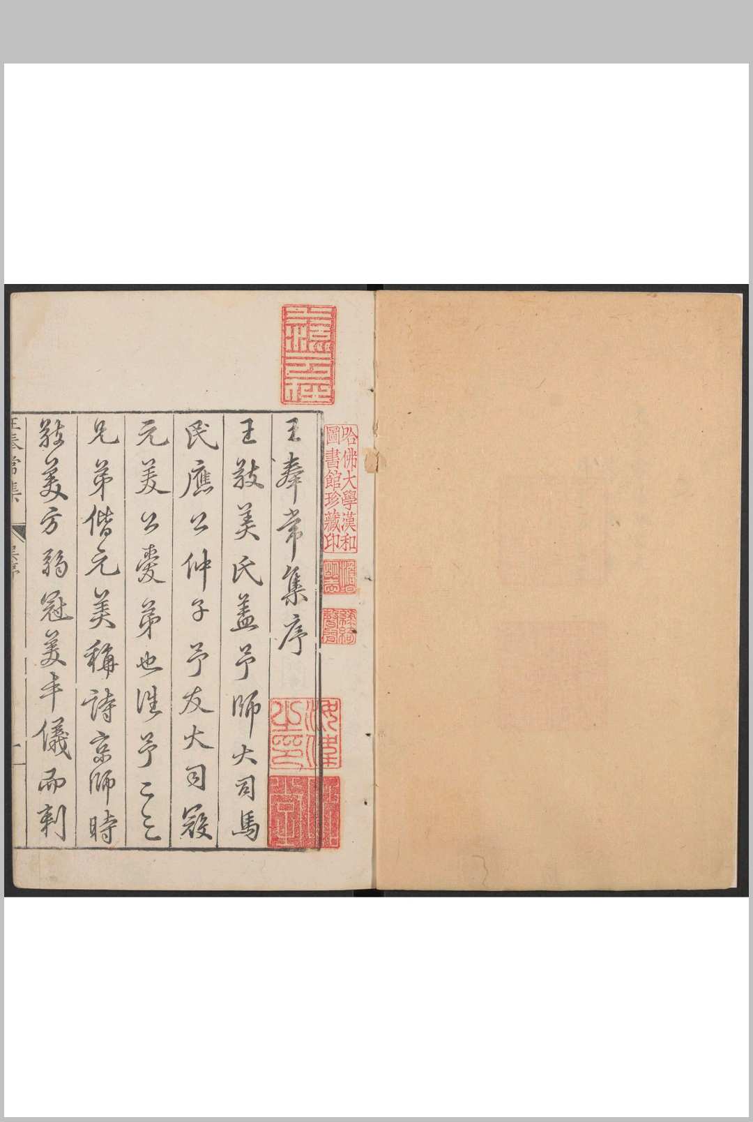 王奉常集  诗十五卷, 目录三卷  文五四卷, 目录二卷 王世懋撰.明万历间