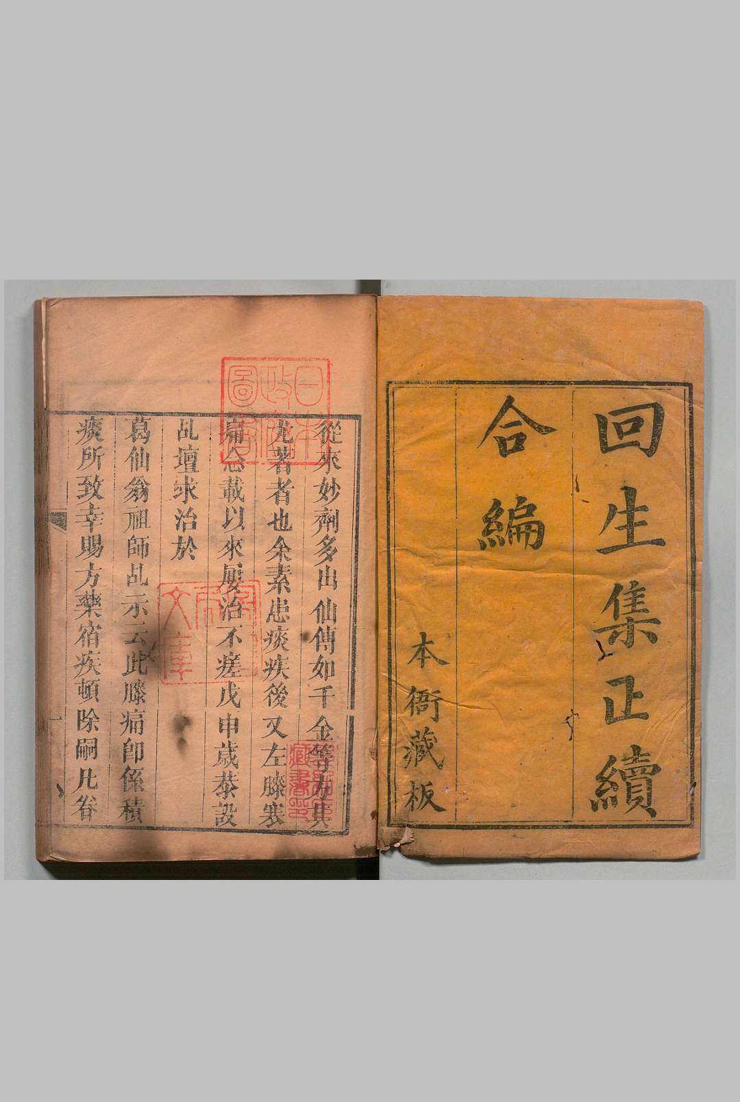 回生集 ２卷 续２卷 陈杰 清嘉庆14年