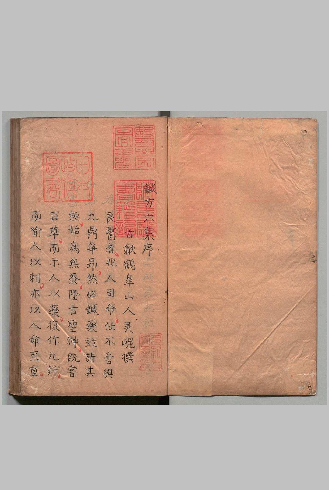 针方六集 ６卷 吴崑（明）写本 ,江户