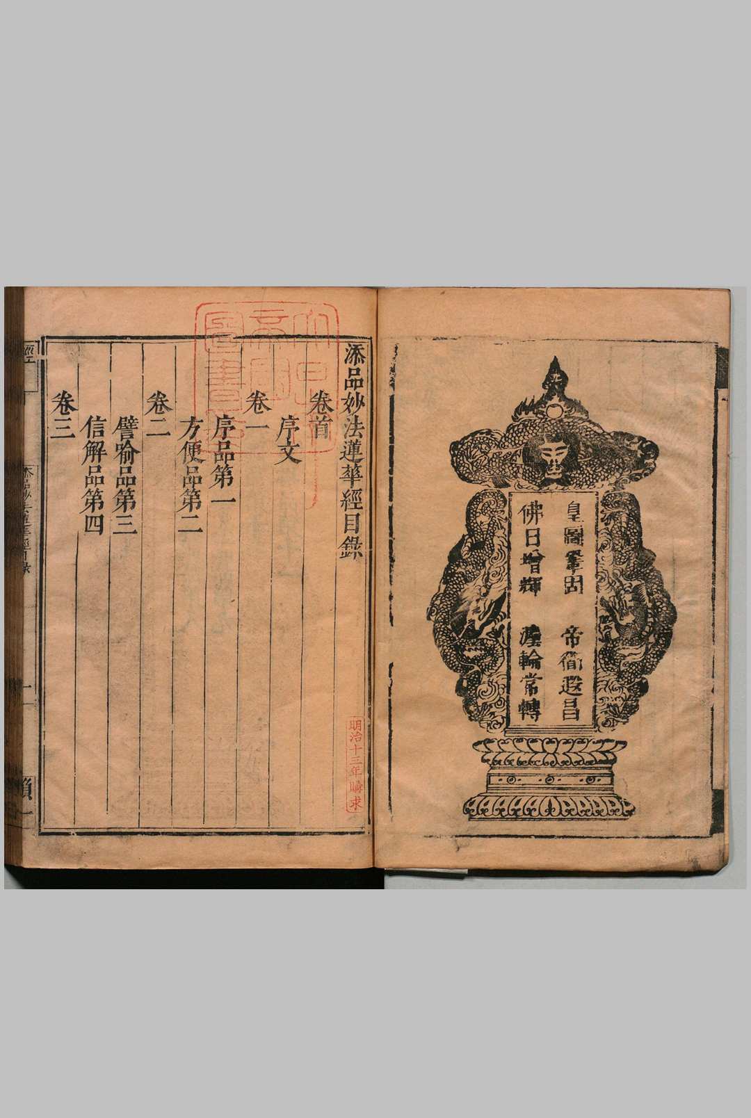 添品妙法莲华经 ８卷 分别缘起初胜法门经２卷 佛说缘生初胜分法本经 ２卷　法门经清顺治17年刊 释达摩笈多（隋）释玄奘（唐）刊本 明万历36年