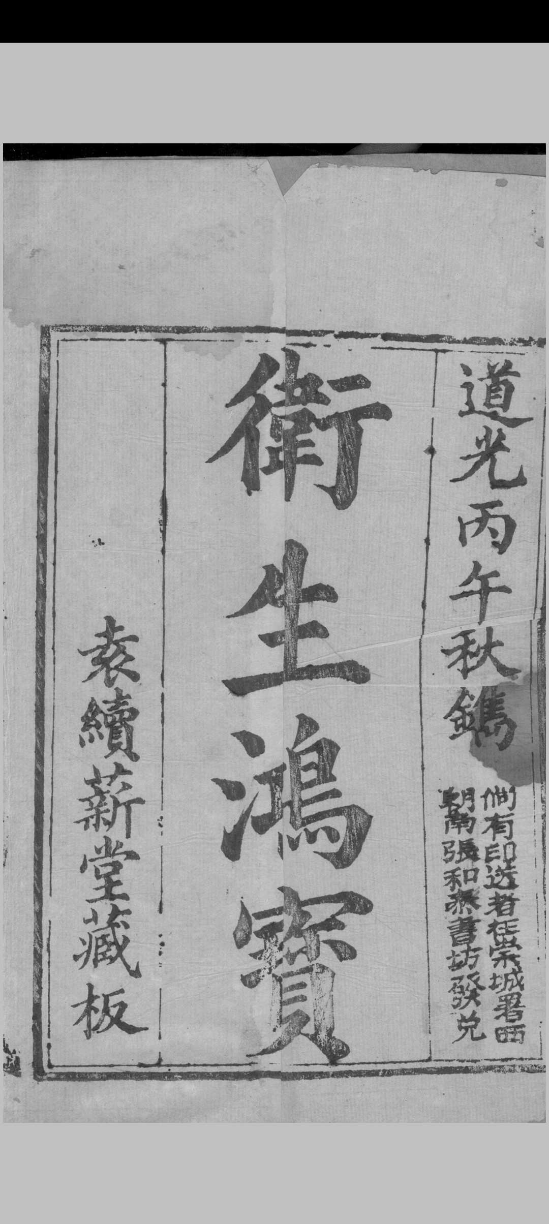 （改良）卫生鸿宝 （清）祝补斋辑